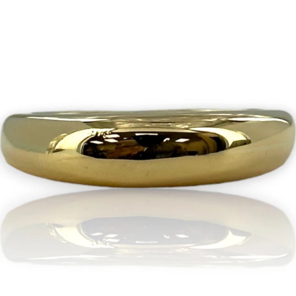David Yurman 18kt Yellow Gold Everyday Wearable Solid Metal Dome Ring Size 7